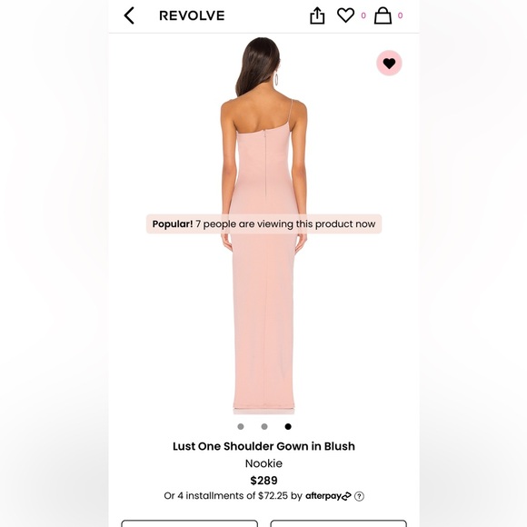 Nookie Lush One Shoulder Gown in Blush, Size Small
Worn once for a wedding - Picture 6 of 6